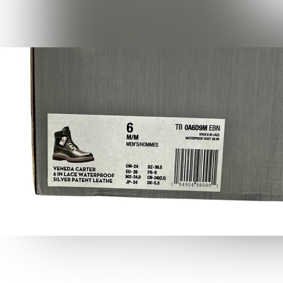 Veneda Carter x Timberland RARE EXCLUSIVE 6" Silver Boots - Unisex Size 6M/8W - Picture 10 of 12